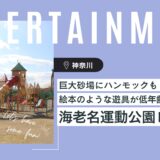 【子連れ神奈川】巨大砂場にハンモックも！絵本のような遊具が低年齢にも優しい海老名運動公園